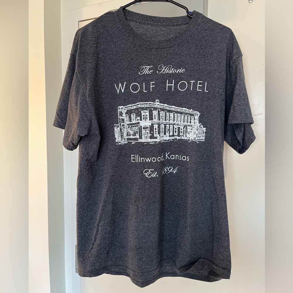 Dark Grey Haunted Wolf Hotel Tee